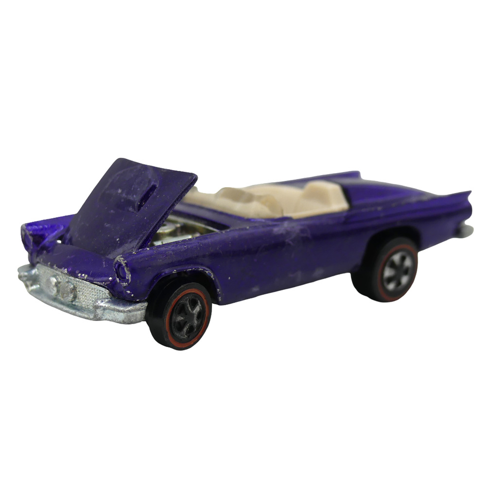 Vintage 1969 Mattel Hot Wheels Classic 57 Bird Purple Redline Diecast Car